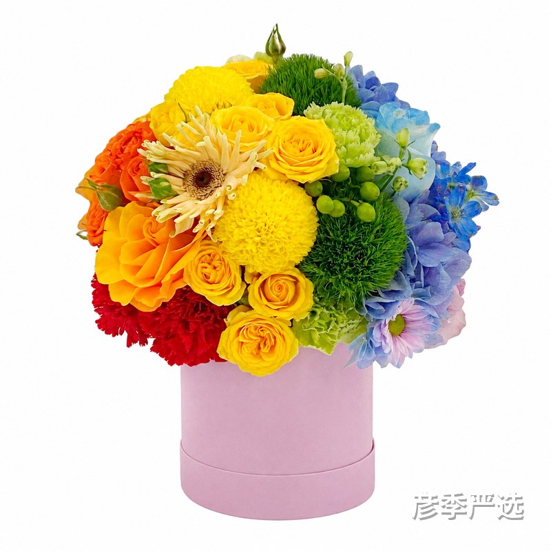 彩虹抱抱桶花盒